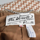 1970s Via Veneto Couture Boutique Tweed Skirt Suit