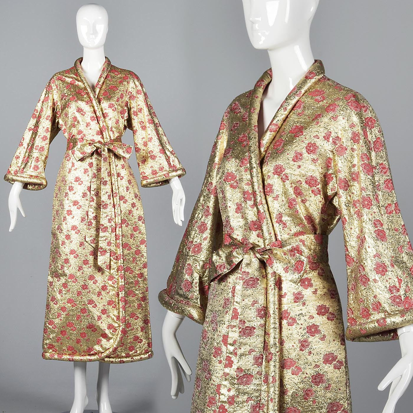 Incredible 1960s Gold Lamé Dressing Gown