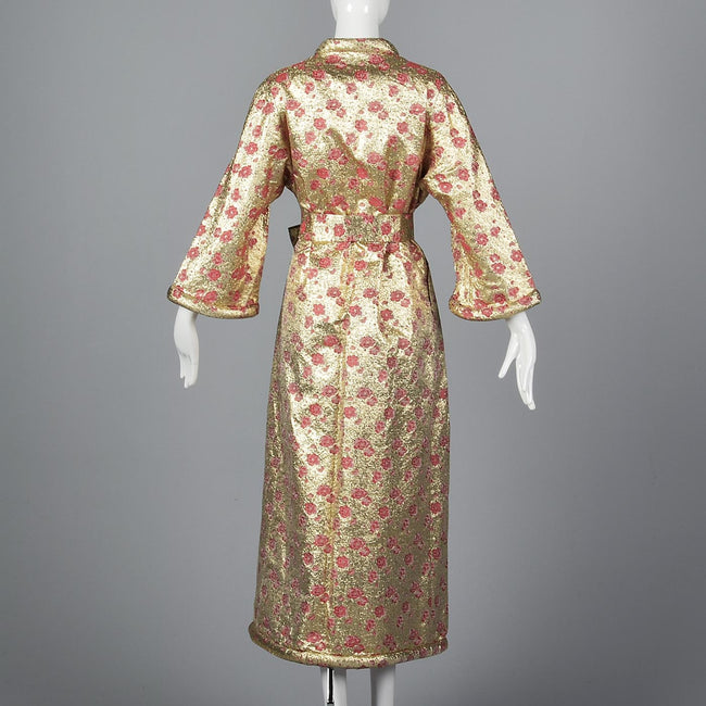 Incredible 1960s Gold Lamé Dressing Gown