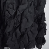 1950s Mollie Parnis Black Silk Cocktail Dress