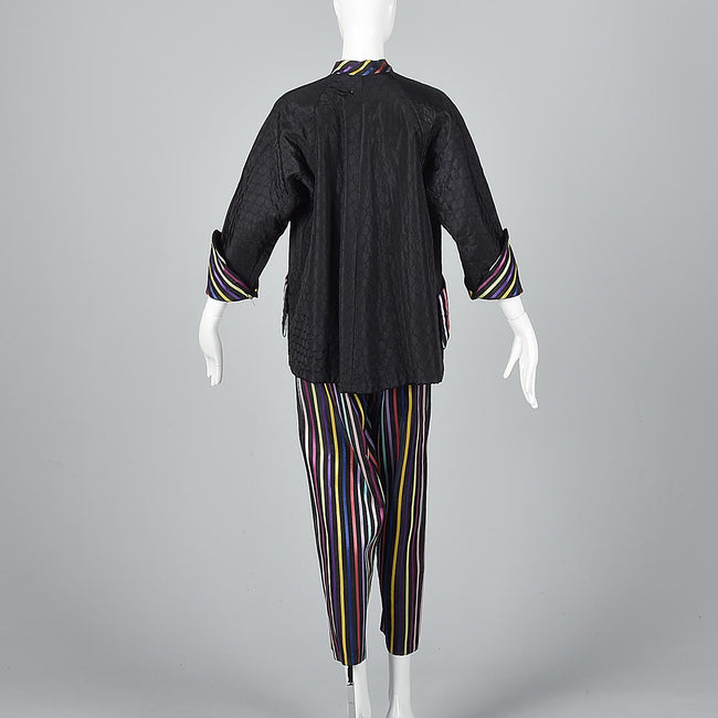 1950s Ribbon Stripe Pajama Set