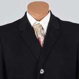 1950s Men's Black Cashmere Coat by Kuppenheimer