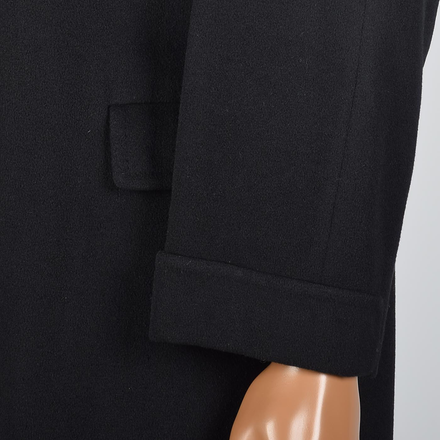1950s Men's Black Cashmere Coat by Kuppenheimer