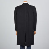 1970s Men's Classic Black Cashmere Coat