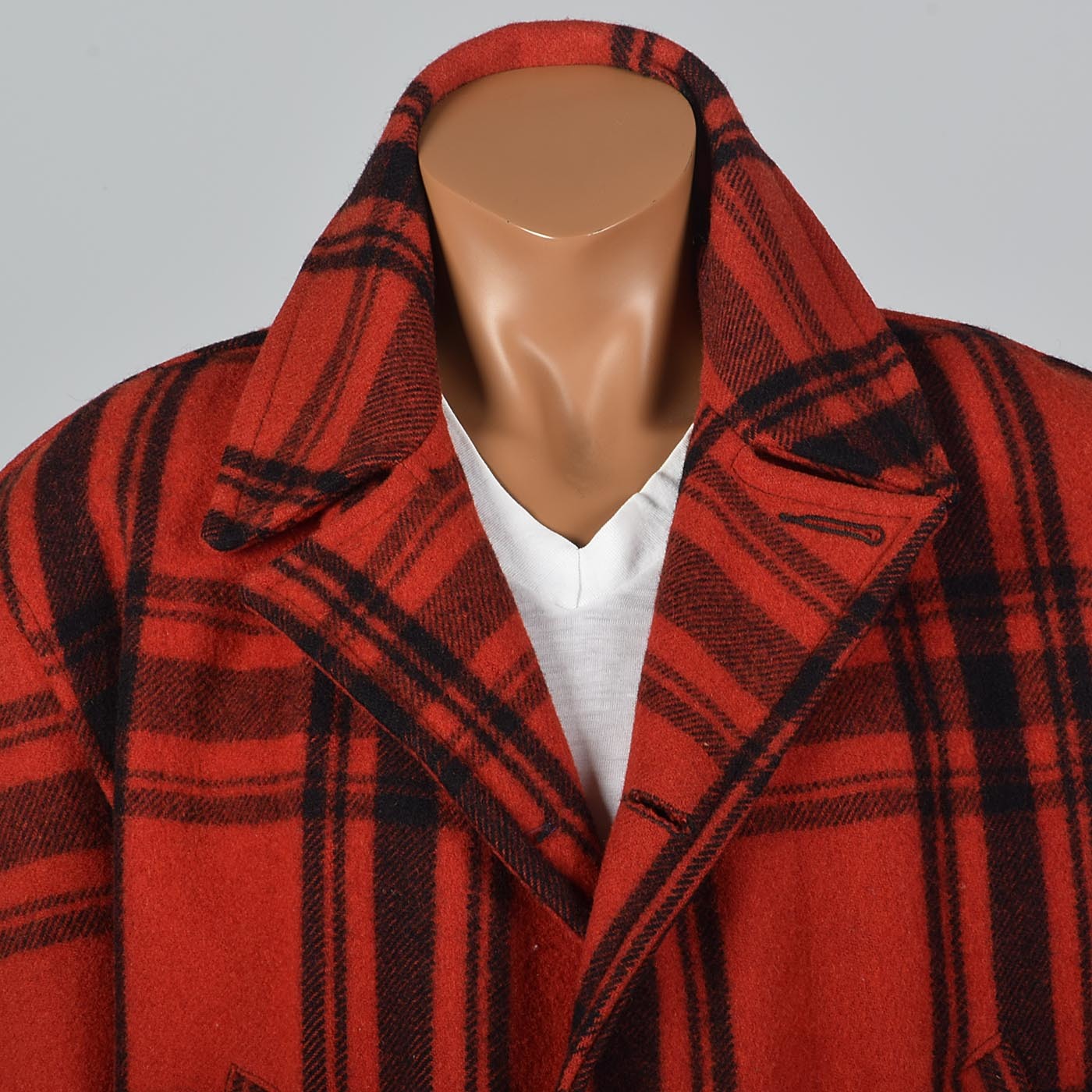 1940s Men's Red Plaid Hunting Coat by Merrill Woolen Mills