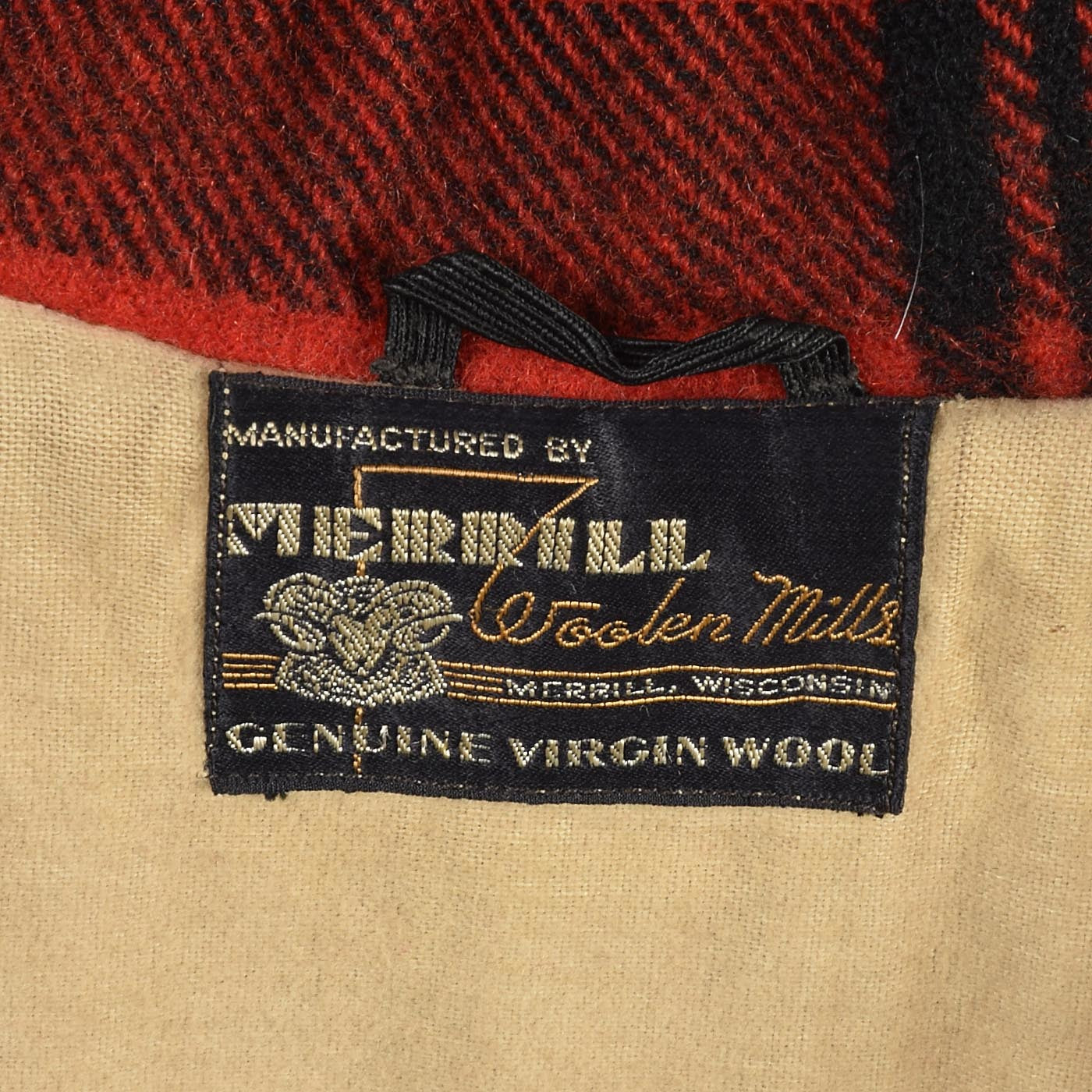 1940s Men's Red Plaid Hunting Coat by Merrill Woolen Mills