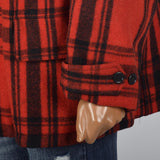 1940s Men's Red Plaid Hunting Coat by Merrill Woolen Mills