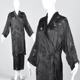 Sonia Rykiel Asian Inspired Minimalist Silk Burnout Separates Set