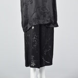 Sonia Rykiel Asian Inspired Minimalist Silk Burnout Separates Set