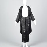 Sonia Rykiel Asian Inspired Minimalist Silk Burnout Separates Set