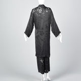 Sonia Rykiel Asian Inspired Minimalist Silk Burnout Separates Set