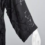 Sonia Rykiel Asian Inspired Minimalist Silk Burnout Separates Set