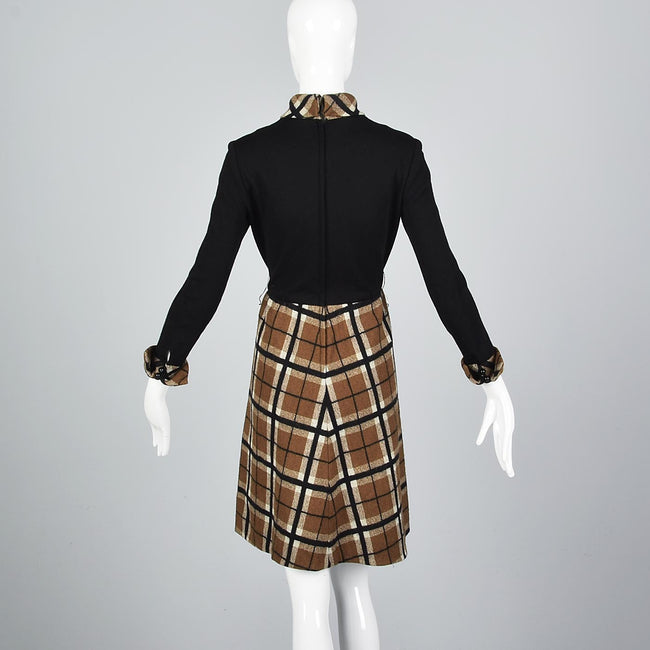 1960s Saks Fifth Avenue Mod Wool Dress