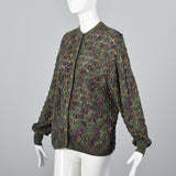 1980s Missoni Green Knit Cardigan Sweater