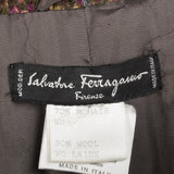 1980s Salvatore Ferragamo Mohair Tweed Skirt Suit with Corduroy Trim