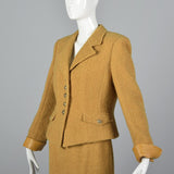 1990s Emanuel Ungaro Parallele Mustard Yellow Skirt Suit