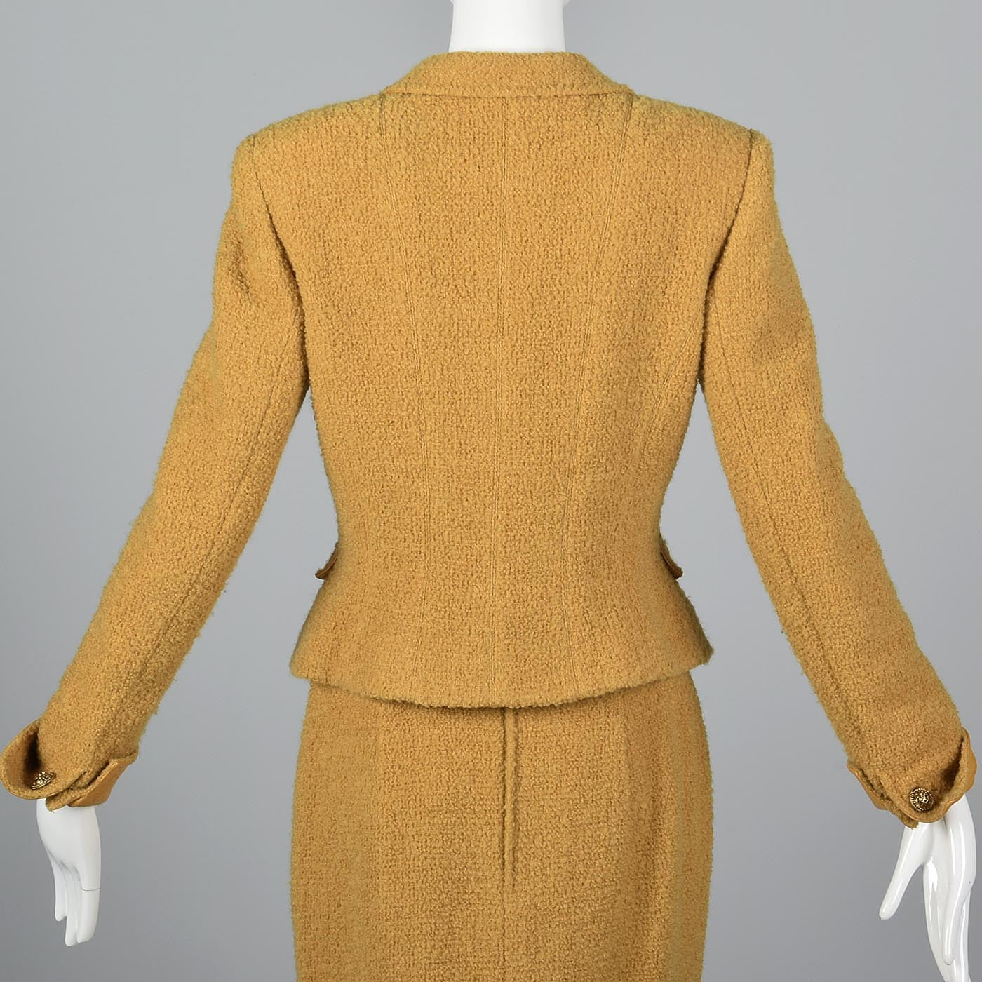 1990s Emanuel Ungaro Parallele Mustard Yellow Skirt Suit