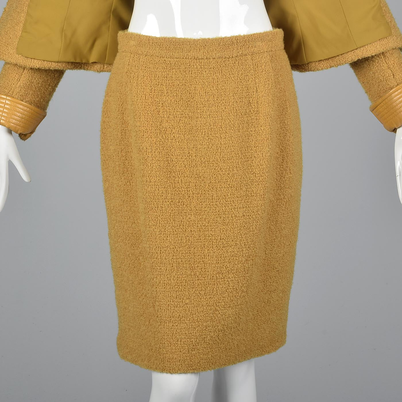 1990s Emanuel Ungaro Parallele Mustard Yellow Skirt Suit
