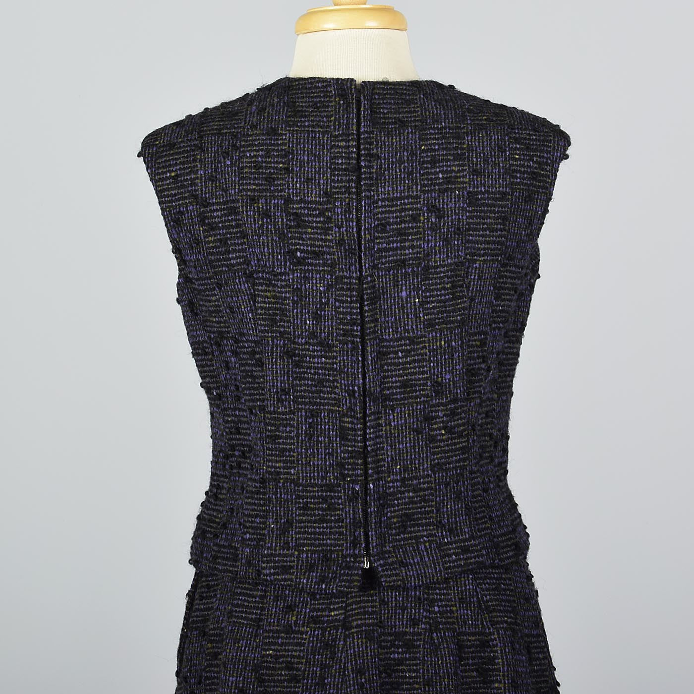 1960s Purple Tweed Top, Skirt, and Jacket Set