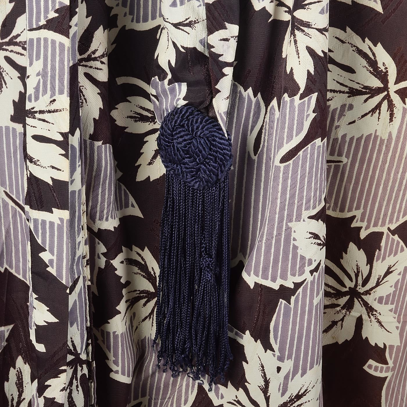 1940s Mens Robe with Leaf Print