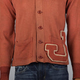 1930s Mens Orange Letterman Sweater