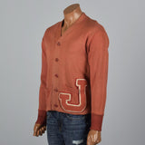 1930s Mens Orange Letterman Sweater