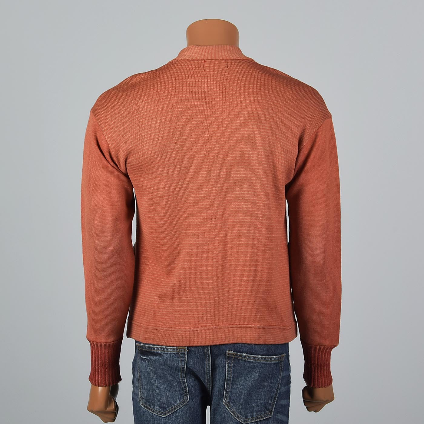 1930s Mens Orange Letterman Sweater