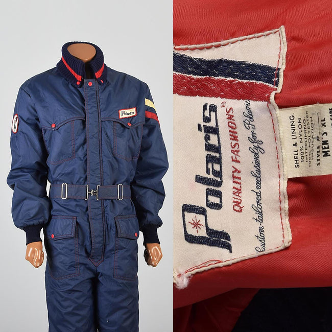 1970s Men's Polaris Snowmobile Snow Suit