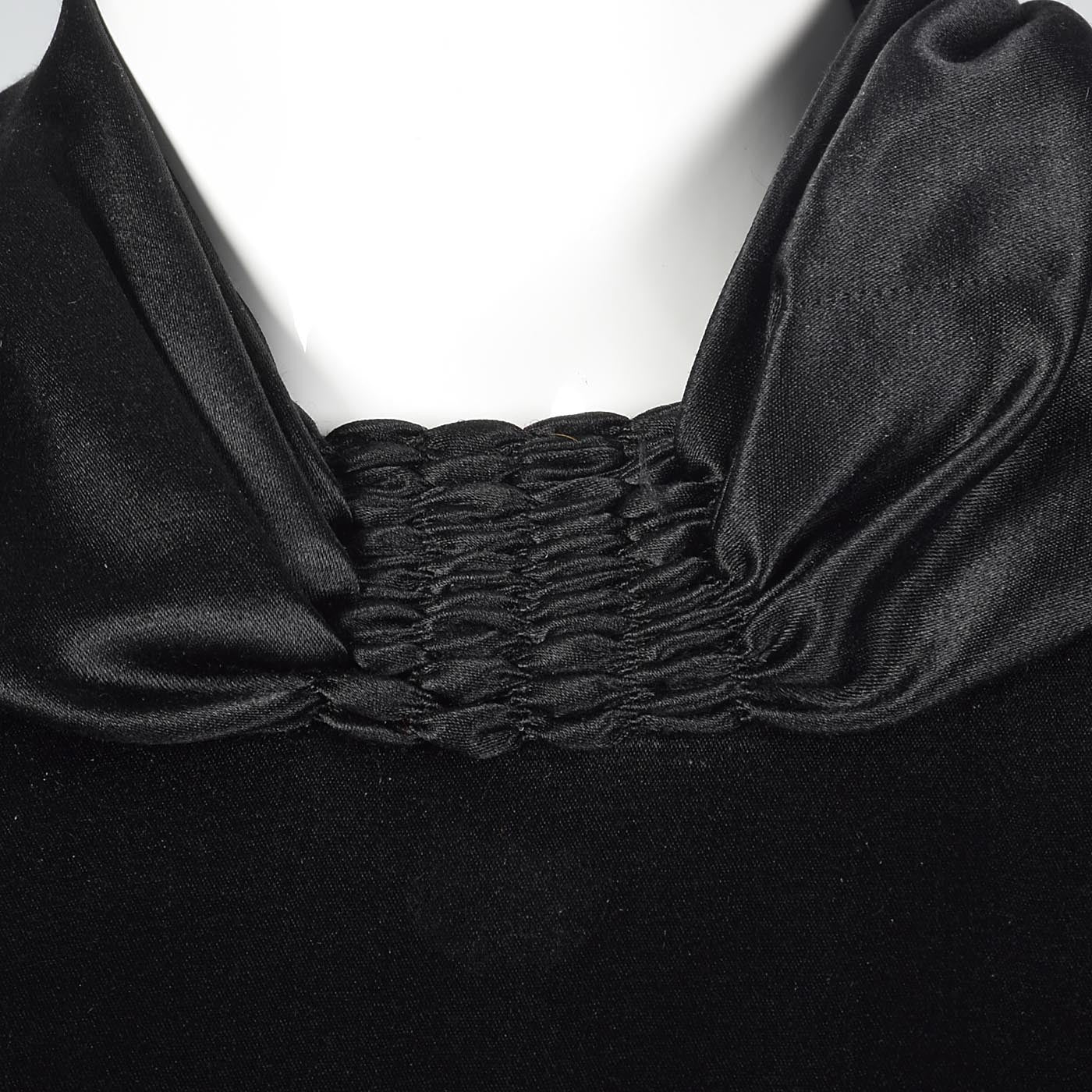 1980s Galanos Avant Garde Formal Black Gown