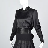 1980s Galanos Avant Garde Formal Black Gown