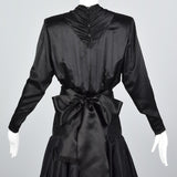 1980s Galanos Avant Garde Formal Black Gown