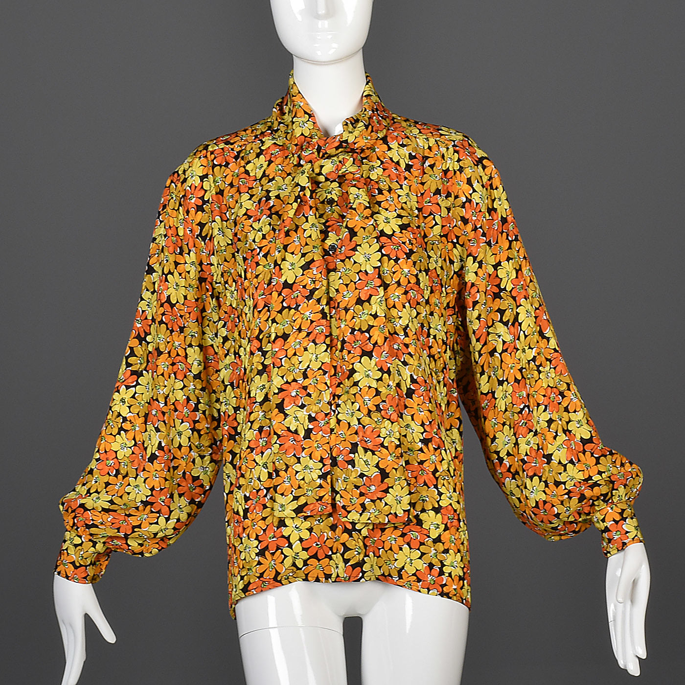 Yves Saint Laurent Rive Gauche Silk Separates in a Daisy Print