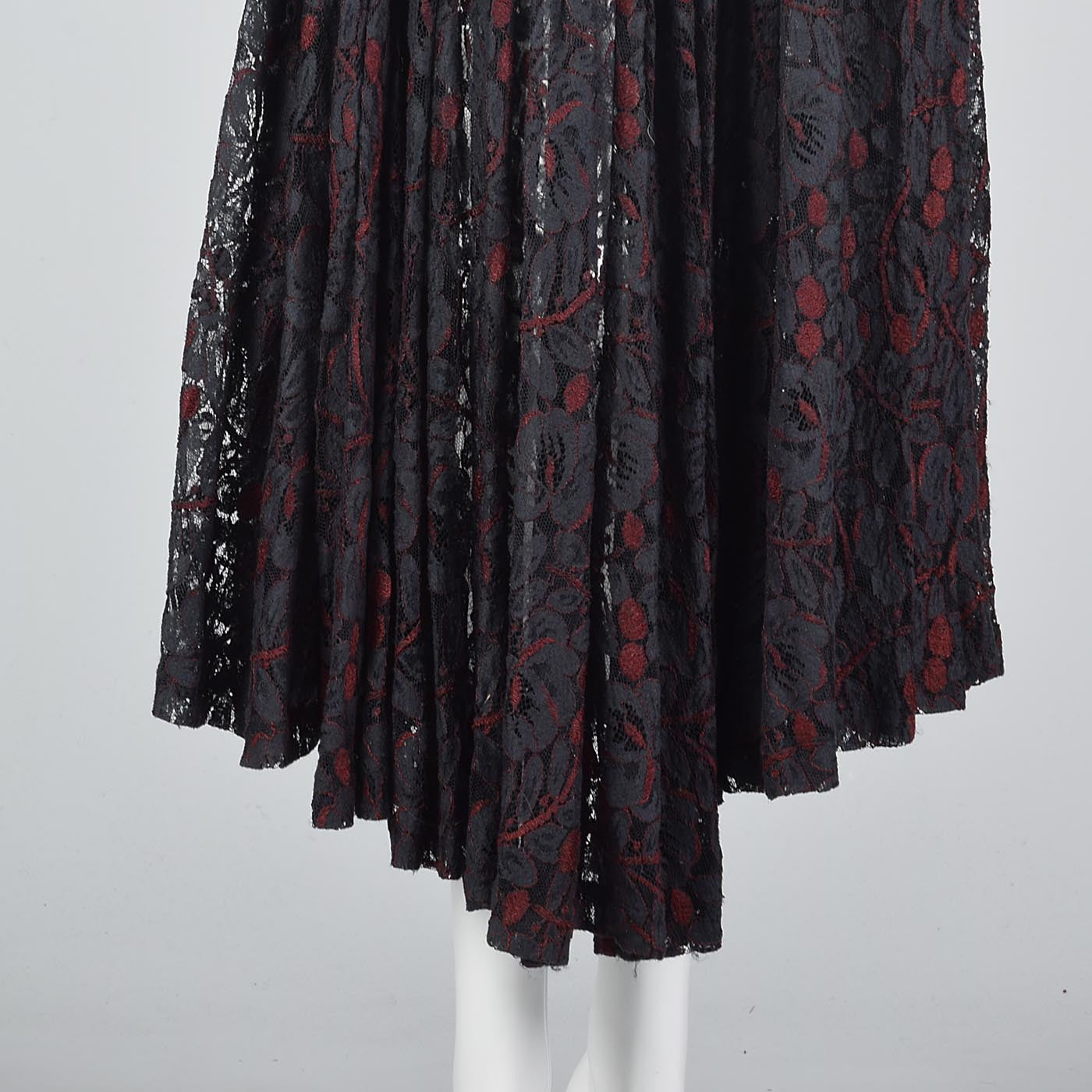1980s Norma Kamali Black Widow Velvet & Lace Dress