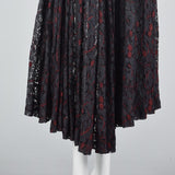 1980s Norma Kamali Black Widow Velvet & Lace Dress