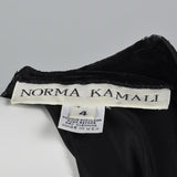 1980s Norma Kamali Black Widow Velvet & Lace Dress