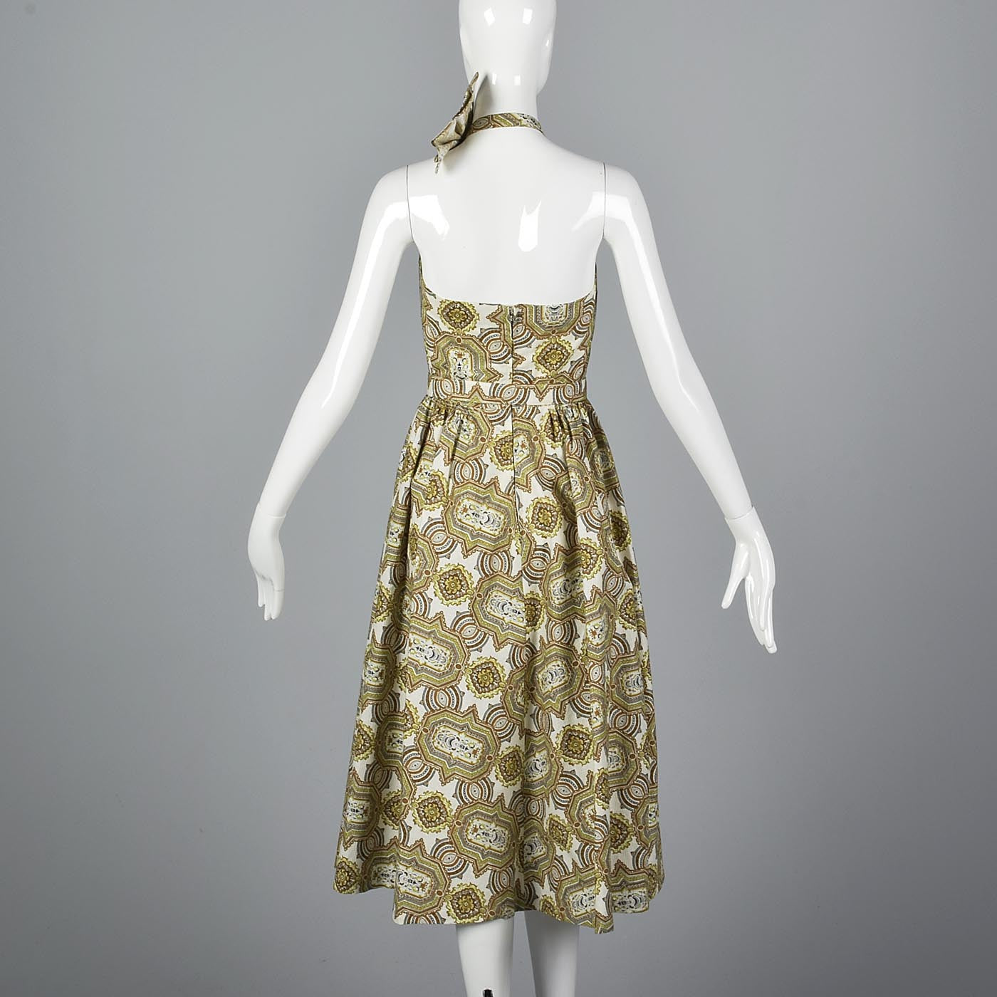 1950s Backless Halter Dress with Matching Bolero