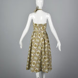 1950s Backless Halter Dress with Matching Bolero
