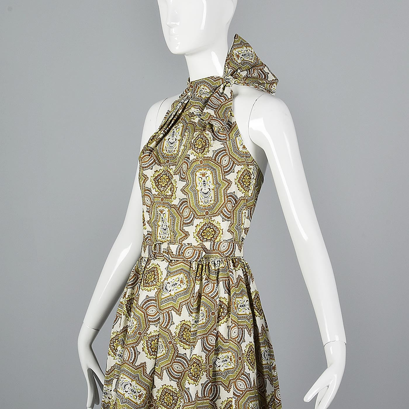 1950s Backless Halter Dress with Matching Bolero