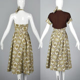 1950s Backless Halter Dress with Matching Bolero