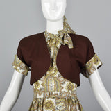 1950s Backless Halter Dress with Matching Bolero