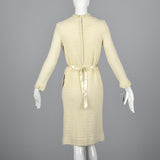 1960s Deadstock Cream Sweater Dress
