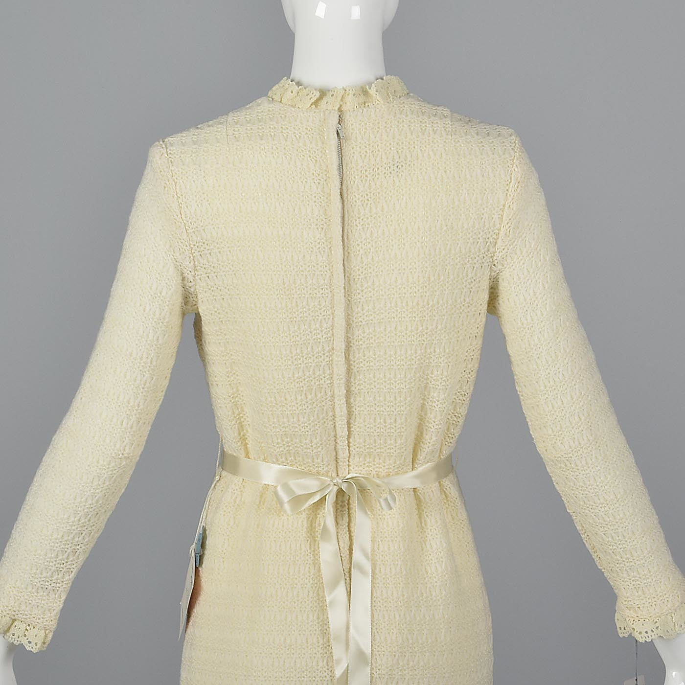 1960s Deadstock Cream Sweater Dress