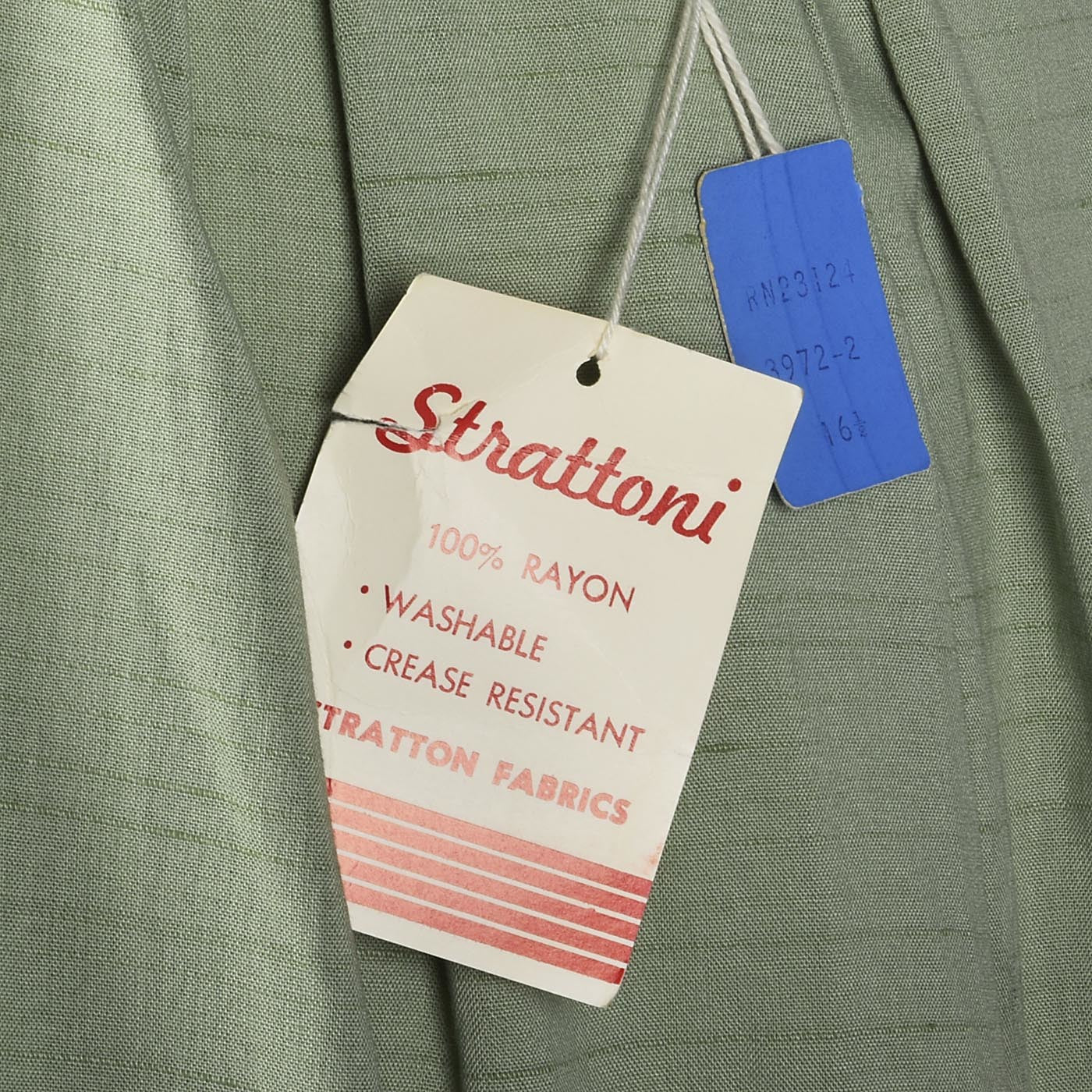 1950s Sage Green Day Dress with Gingham Trim