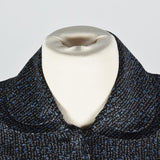 1950s Skirt Suit with Blue and Black Pattern