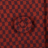 1950s Red Check Belted Skirt Suit with Pleated Back