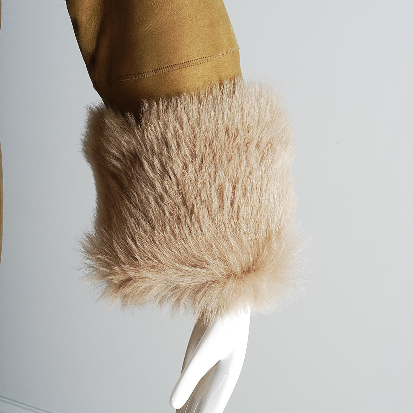 Bohemian Cole Haan Leather & Shearling Coat