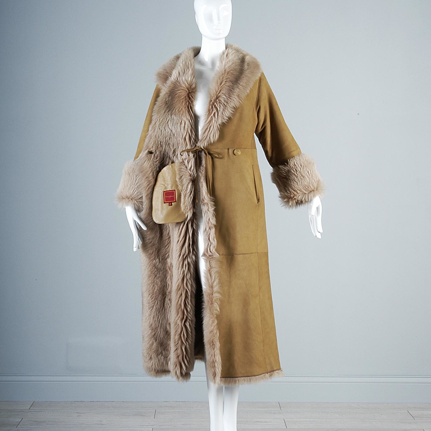 Bohemian Cole Haan Leather & Shearling Coat