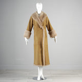 Bohemian Cole Haan Leather & Shearling Coat