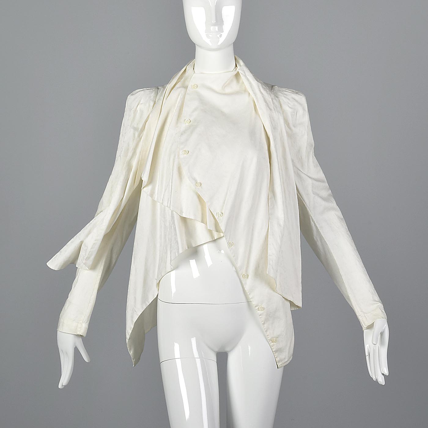 Vivienne Westwood Asymmetric White Ruffle Shirt