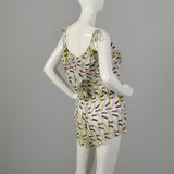 Medium Diane Von Furstenberg Romper Sleeveless Sheer Linen Summer